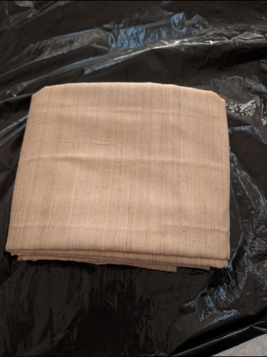 Quince Other - Quince NWOT 100% Raw Silk Curtain Blackout 1 Panel 48x96 Oatmeal/Peachy Color